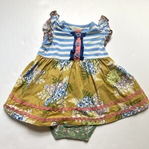 Matilda Jane MJ Joanna Gaines Stripe Floral Ruffle Romper